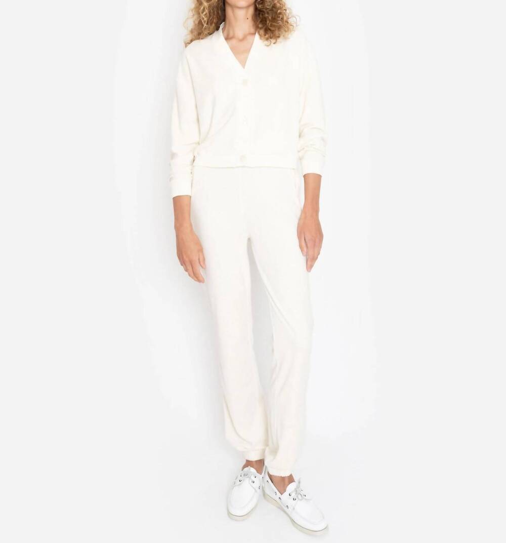 NEW KULE terry lounging sweatpants in cream